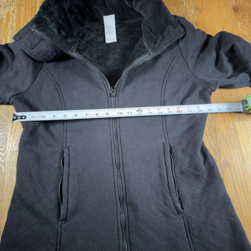 The North Face Jacket Womens Large Black Quilted Fleece Lined Full Zip Coat - Picture 5 of 10